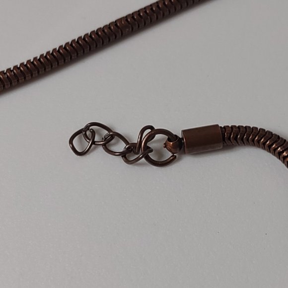 Multi Tone Metal Statement Necklace 19.5 Inches Long - Picture 8 of 12